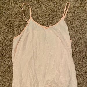 Pink pajama tank top